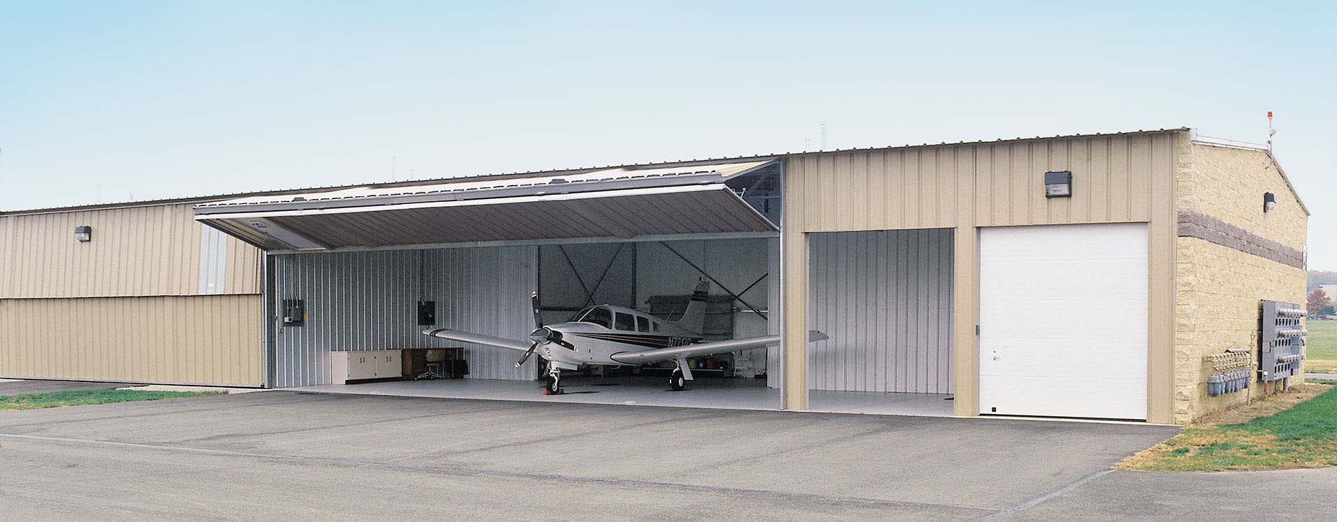 bifold hangar door